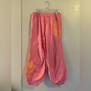 NWOT Free People Movement Baller Embroidered Pants sz S